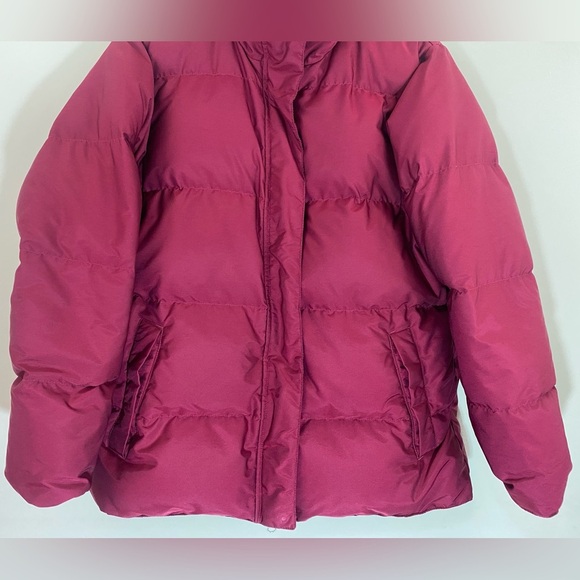 L.L. Bean Women's Goose Down Puffer Jacket Winter Coat Zip Red Size M Outerwear - Picture 3 of 13